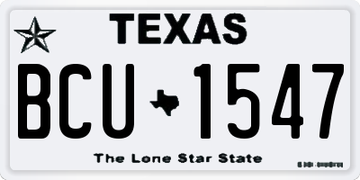 TX license plate BCU1547