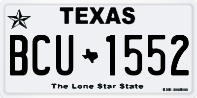 TX license plate BCU1552
