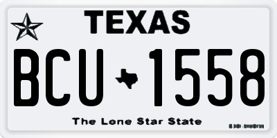 TX license plate BCU1558