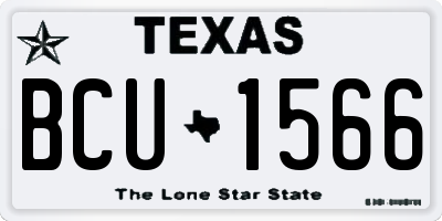TX license plate BCU1566
