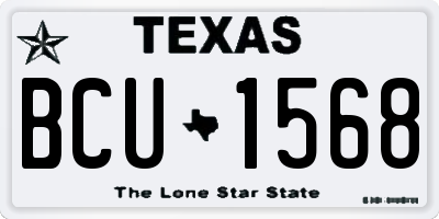 TX license plate BCU1568