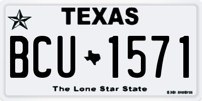 TX license plate BCU1571