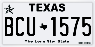 TX license plate BCU1575