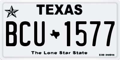 TX license plate BCU1577