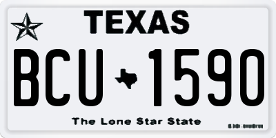 TX license plate BCU1590