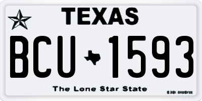 TX license plate BCU1593