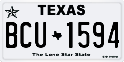 TX license plate BCU1594