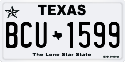 TX license plate BCU1599