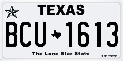 TX license plate BCU1613