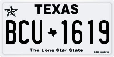 TX license plate BCU1619