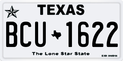 TX license plate BCU1622