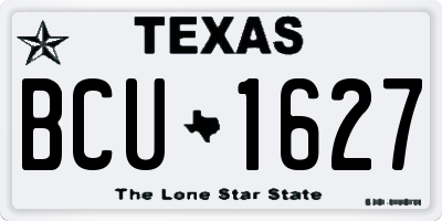 TX license plate BCU1627
