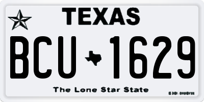 TX license plate BCU1629