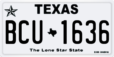 TX license plate BCU1636