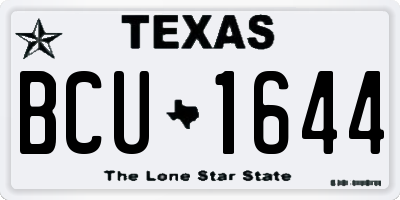 TX license plate BCU1644