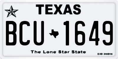 TX license plate BCU1649