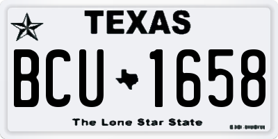 TX license plate BCU1658