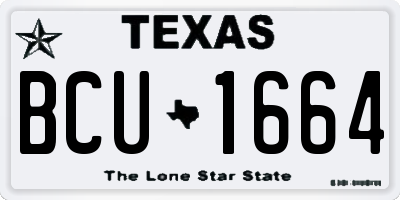 TX license plate BCU1664