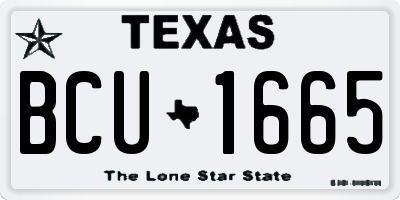 TX license plate BCU1665