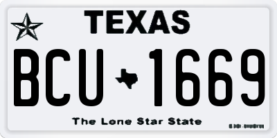 TX license plate BCU1669