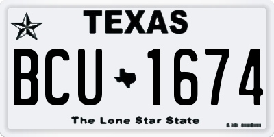 TX license plate BCU1674