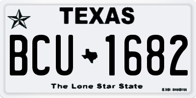 TX license plate BCU1682