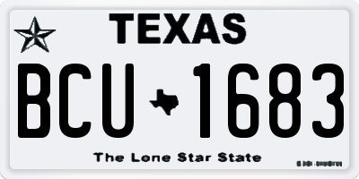 TX license plate BCU1683