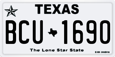 TX license plate BCU1690