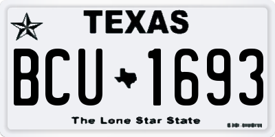 TX license plate BCU1693