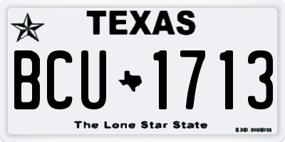 TX license plate BCU1713