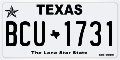 TX license plate BCU1731