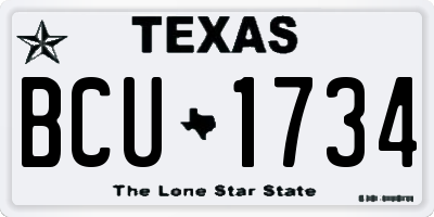 TX license plate BCU1734