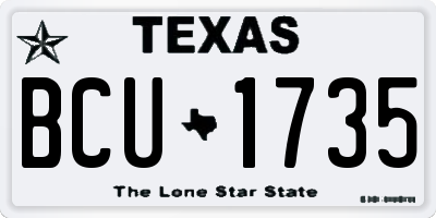 TX license plate BCU1735