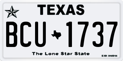 TX license plate BCU1737