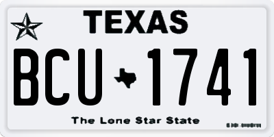 TX license plate BCU1741