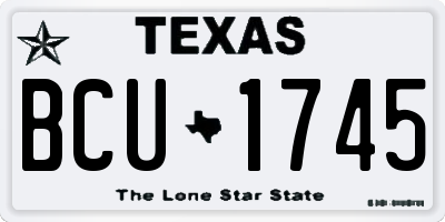 TX license plate BCU1745