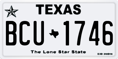 TX license plate BCU1746