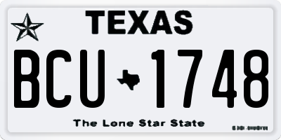 TX license plate BCU1748