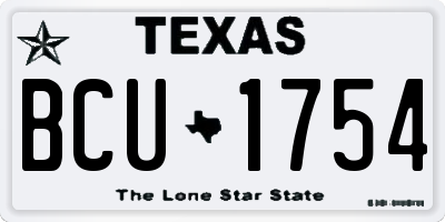 TX license plate BCU1754