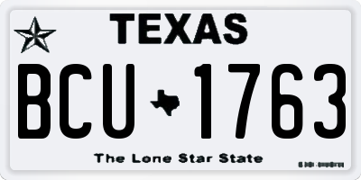 TX license plate BCU1763