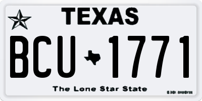 TX license plate BCU1771