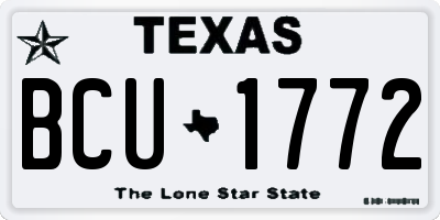TX license plate BCU1772