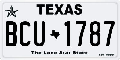 TX license plate BCU1787