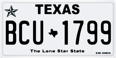 TX license plate BCU1799