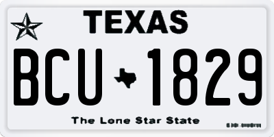 TX license plate BCU1829