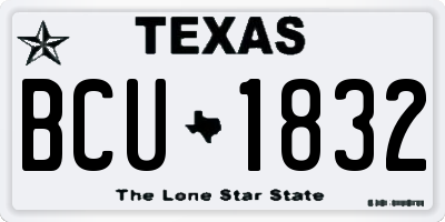 TX license plate BCU1832