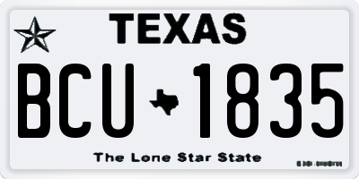 TX license plate BCU1835