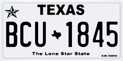 TX license plate BCU1845
