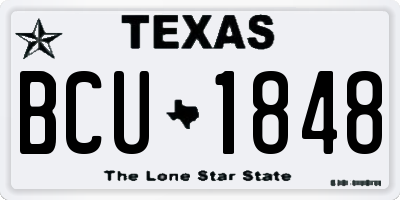TX license plate BCU1848