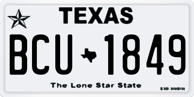 TX license plate BCU1849